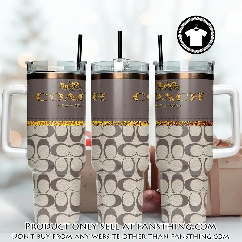 Coach logo stanley tumbler design 40oz logo stanley tumbler ktb1087 fst0534685